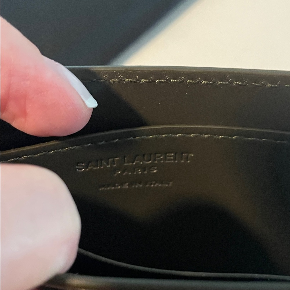 Saint Laurent Light Musk(olive green)Slim Leather Card Case - Picture 8 of 8
